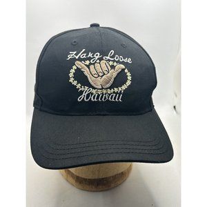 Hang Loose Hawaii Hat Strapback Baseball Cap Embroidered Shaka Plumeria Logo